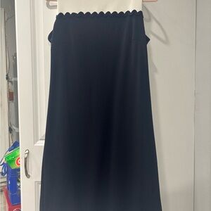 Elegant navy blue  and White Women's dress